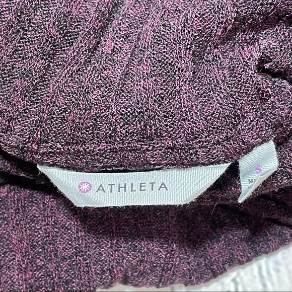 Athleta Sweater Womens Small Purple Turtleneck Ribbed Long Sleeve - Picture 3 of 11